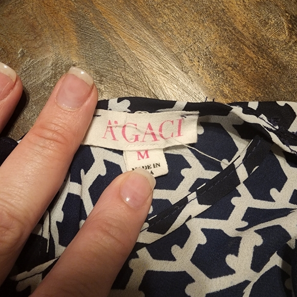 Agaci Black and White Strappy Blouse - Picture 5 of 5